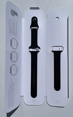 Apple Watch Black Sport Band Space Gray Series 42mm 4 5 6 SE 44mm 7 8 45mm 49mm