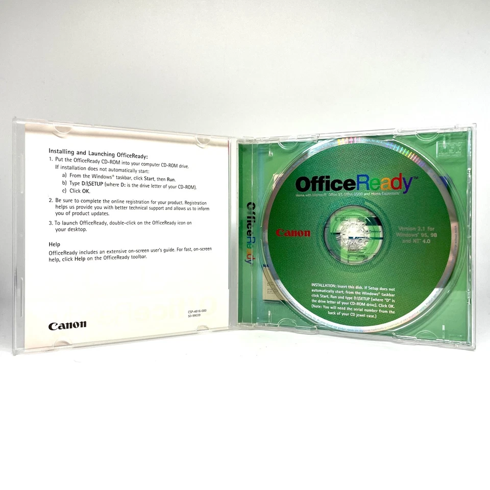 Canon Office Ready Templates Version 2 for Windows 95, 98 and NT 4.0 CD-ROM 1999 - Image 2 of 3