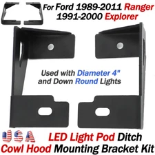 For Ranger 89-11 Explorer 91-00 A-Pillar Hood LED Pod Ditch Light Mount Brackets