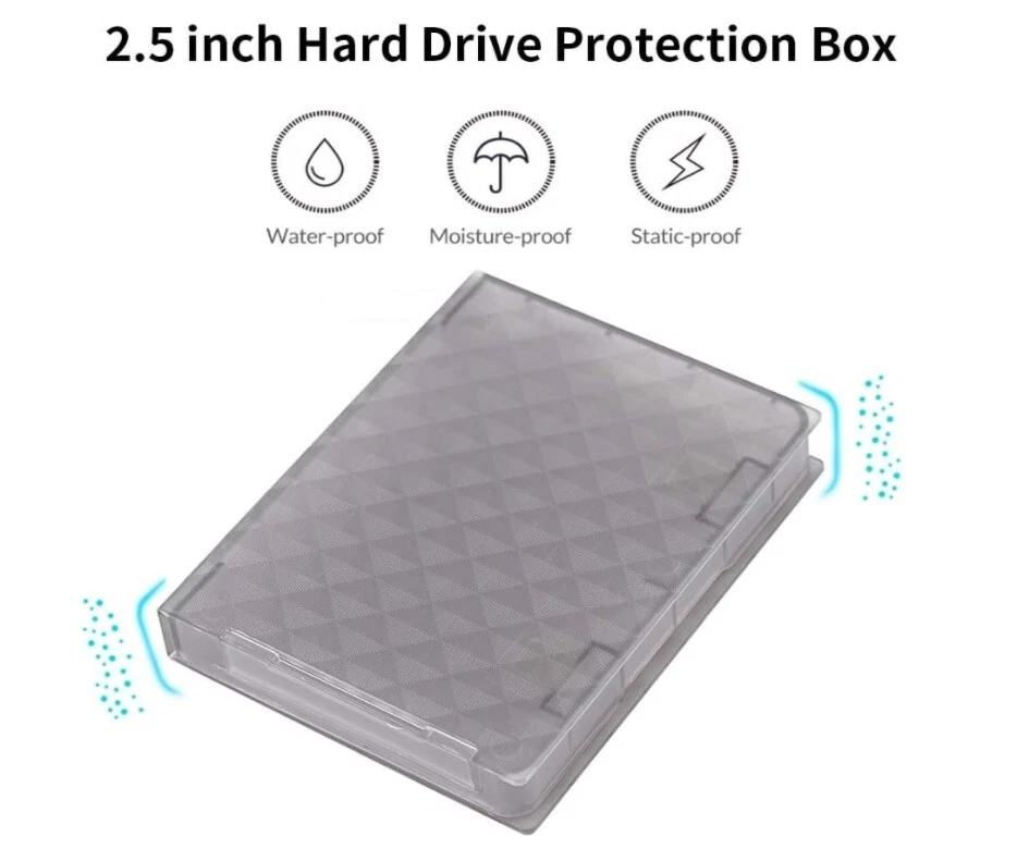 2.5" Hard Case SSD Anti-Static Disk Storage Box Shockproof Non-Slip - Image 4 of 4