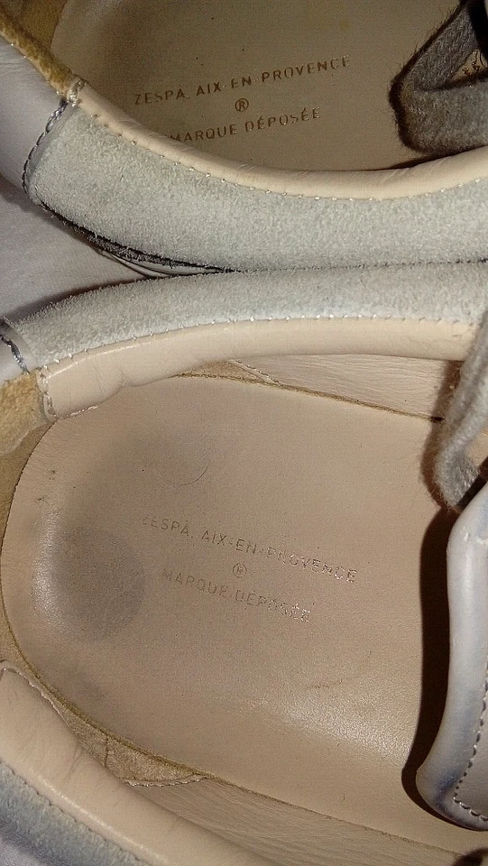 Baskets homme Zespa taille UK 7,5 daim gris clair très bon état haute qualité créateur - Photo 3/4
