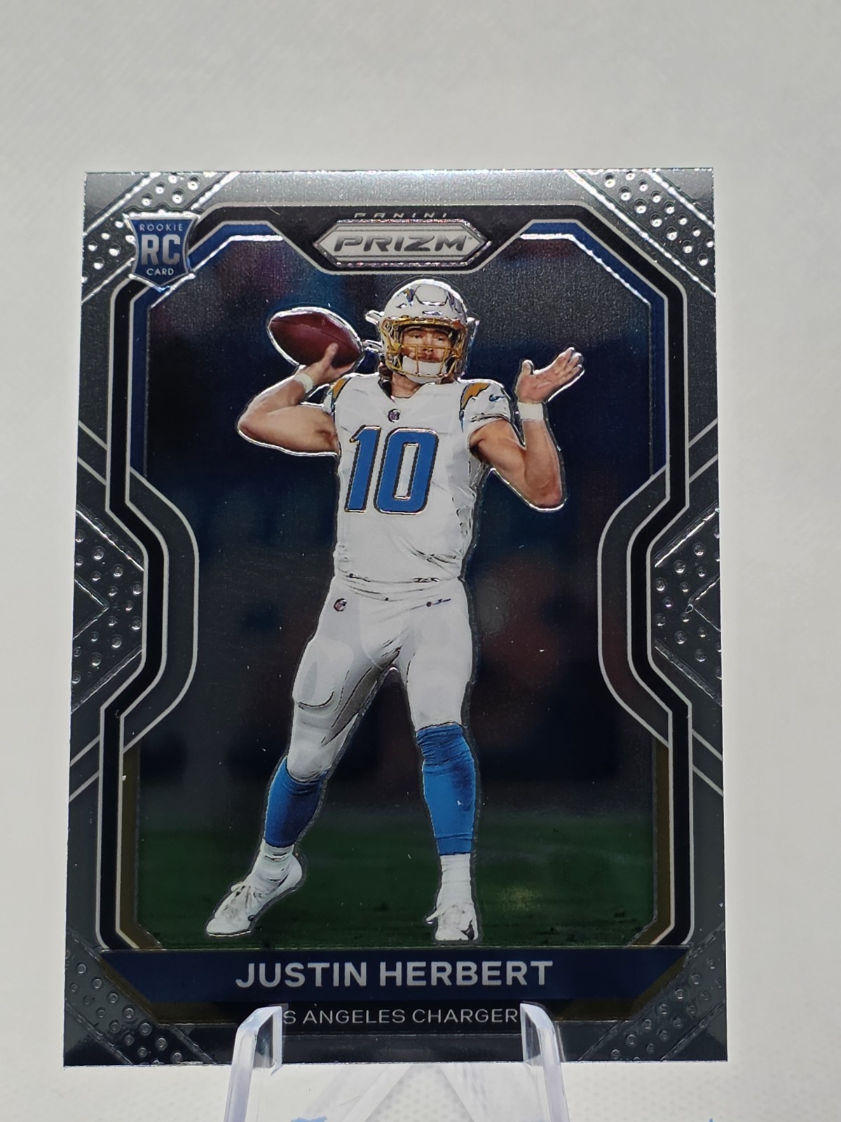 Panini 2020 Prizm Rookie Variation Negative Justin Herbert Chargers #325