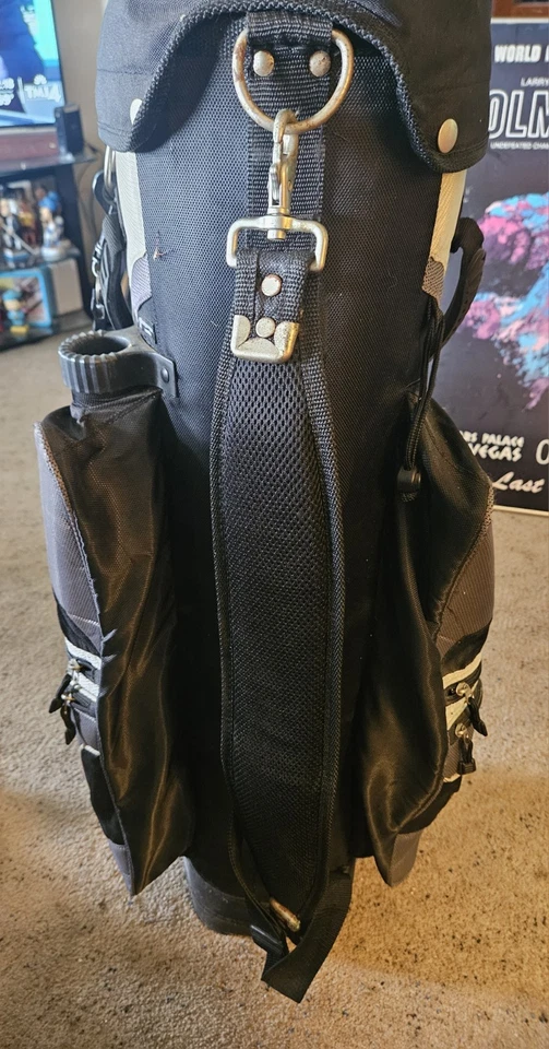 Impresionante BOLSA DE GOLF Walter Hagen negra/gris... llevar... carrito... 10 bolsillos 14 vías... Foto 2 de 4