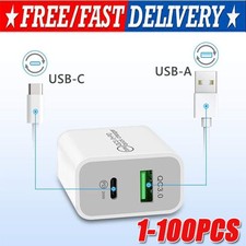 For iPhone17 16 13 12 20W Fast Charger Block USB Type C Wall Power Adapter Lot