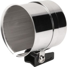 Tachometer Mounting Cup For 3-38 Inch Gauges Chrome Tachometer Mounting Cup For 3-38 Inch Gauges Chrome
