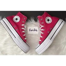 Converse Chuck Taylor All Star Lift Platform Women's Size 8 High Top Shoes Pink