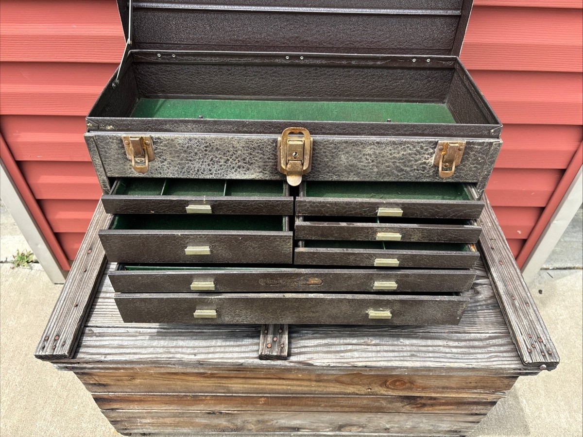 roje 150 ZEN-ON 70年代 ビンテージ ハードケース付属【整備品】 KENNEDY 520 Machinist Tool or Jewelry Box 7 Drawer - Vintage Metal