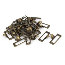 30 Pcs Porte-étiquettes Poignée métal 2 trou Pour armoire meuble porte tiroir