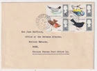 Aug 1966 GB Birds FDC Used Abroad Germany FPO 993 to British Embassy Bonn