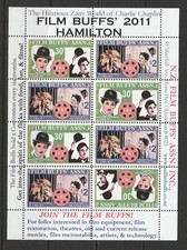 Neuseeland Cinderella Film Buffs 2011 Hamilton Charlie Chaplin 8 V Blatt postfrisch perfekt
