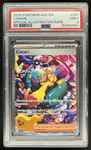 2026 Pokemon Ascended Heroes Canari Special Illustration Rare #291/217 PSA 9