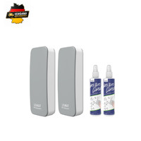 Magnetischer Whiteboard Radierer 2Er Set Grau ABS Flanell Reiniger