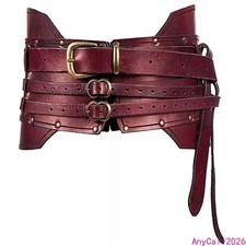 Medieval Vintage Style Faux Leather Wide Belt Steampunk Cosplay Fancy Unisex