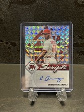 Panini 2022 Mosaic Scripts Cristopher Sanchez Holo Prizm Autograph Phillies