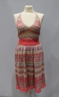 Missoni Women's Knitted Dress, Halterneck Dress, Coral/Beige, UK Size 10