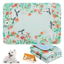 Washable Pee Pads for Dogs, 2 Pack Spring Pet Mats Outdoor Picnic Camping, Su...