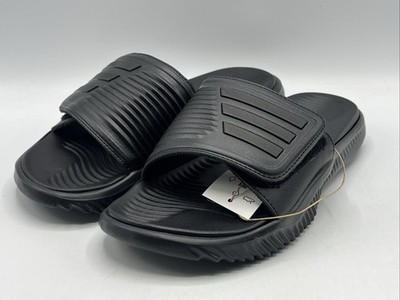 Adidas Alphabounce Slide Men's Size 7 All Black Adjustable Slides New