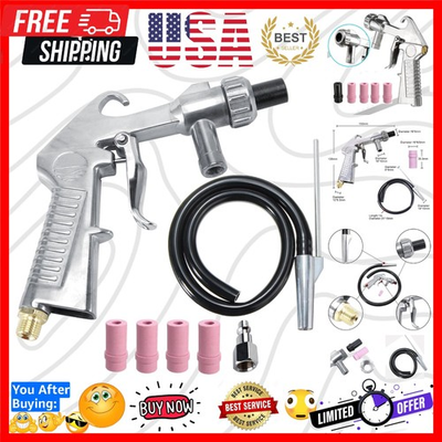 #ad #ad Sand Blaster Kit Blasting Sandblaster Siphon Feed Gun Nozzle Rust Remove Abra... $49.99