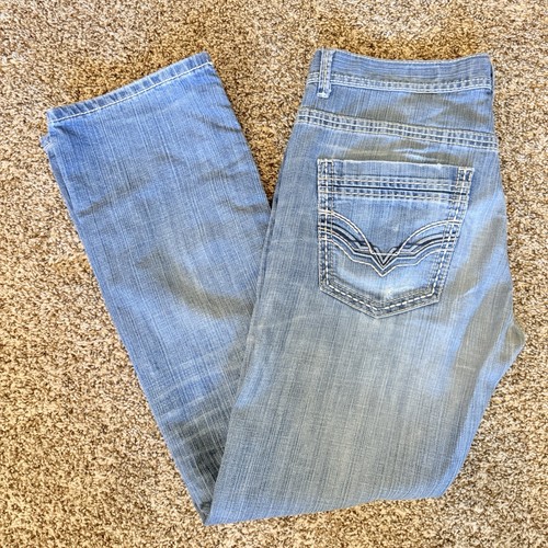 BKE Buckle Carter Straight Leg Light / Medium Wash Mens Jeans Size 34R 34x32 - Picture 10 of 10
