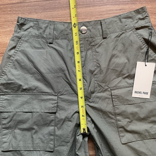 Paige Pants Womens M Green Lagenlook Coastal Oversized Pockets - Picture 5 of 12