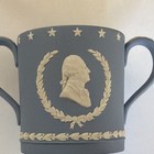 Wedgwood Blue & White Jasperware Style Ceramic Mug, Laurel Wreath White Relief  — photo 4