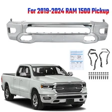 New Steel Front Bumper Lower Cover Face Bar Chrome For 2019-2024 RAM 1500 Pickup
