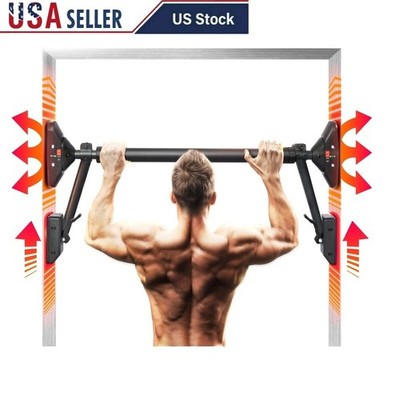 Pull Up Bar Adjustable Fitness Equipment Two-Way Support Home Gym 880lbs New