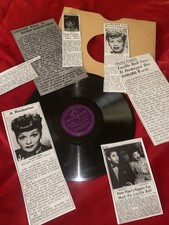 Lucille Ball Rare 1946 RCA 78 Record Lawsuit Scandal Desi Arnaz I Love Lucy