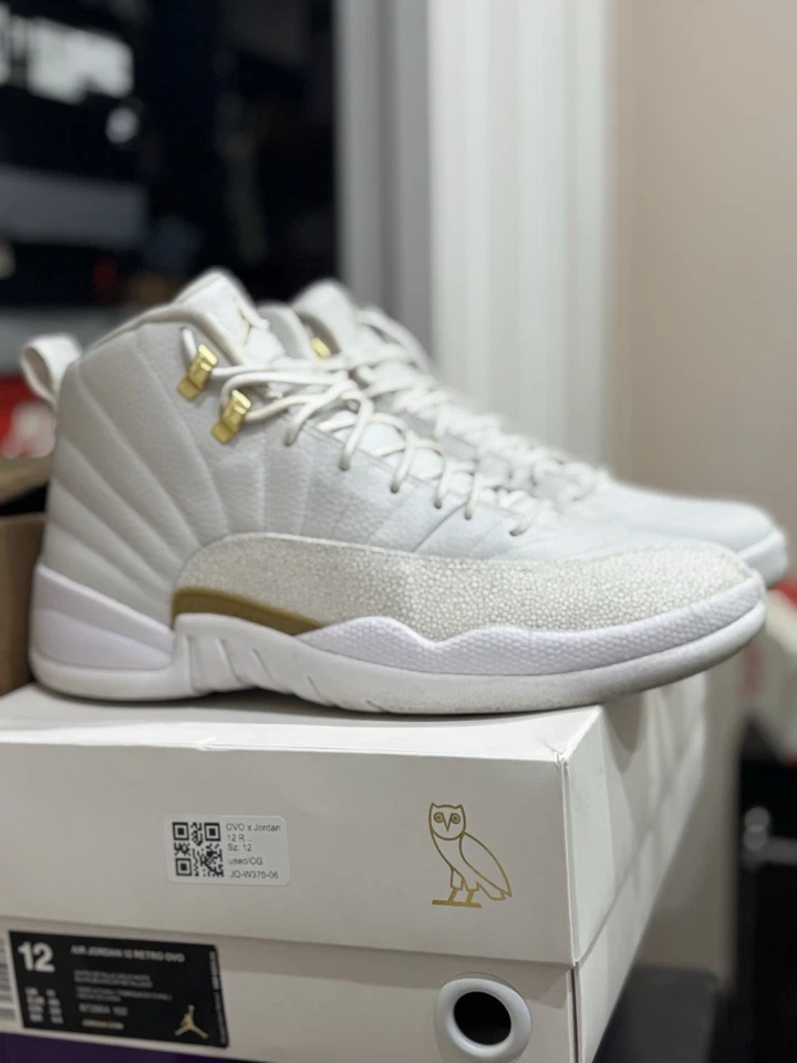 Talla 12 - OVO x Air Jordan 12 Retro Blanco Foto 2 de 4