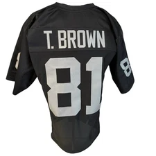 CUSTOM UNSIGNED TIM BROWN BLACK JERSEY XL
