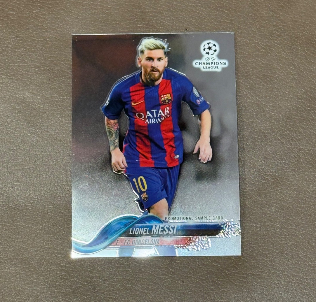 2017-18 Topps Chrome UCL Promotional Sample Card Lionel Messi #LG-LM