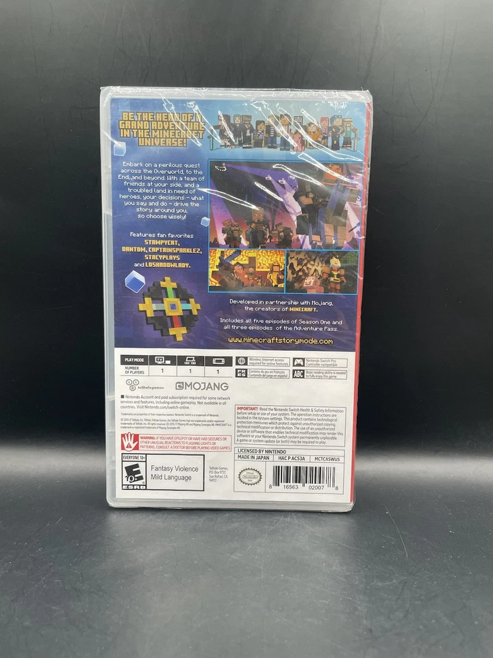 Nintendo Switch, Minecraft: Story Mode - The Complete Adventure, Brand New - Image 2 of 4