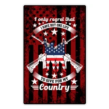 I Only Regret That I Have but One Life to Give for My Country Bumper Sticker 5"