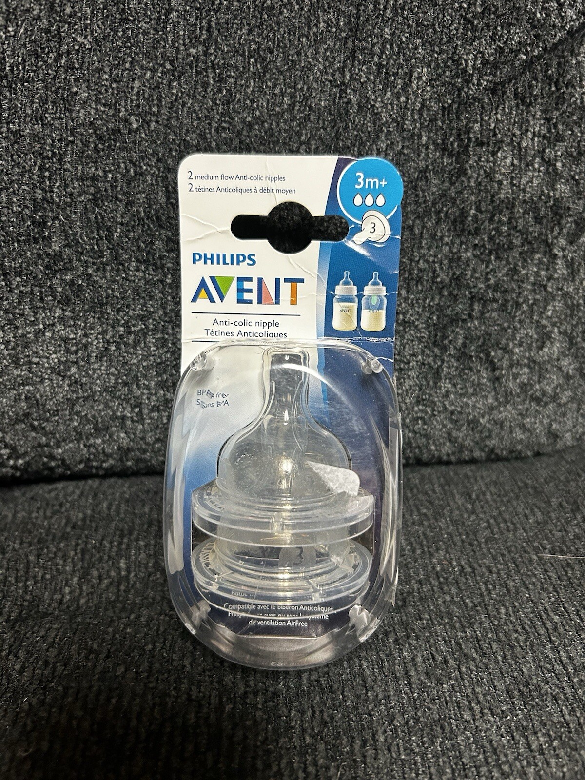 Philips Avent Fast Flow Anti-Colic Baby Bottle Nipple 3M+ NE