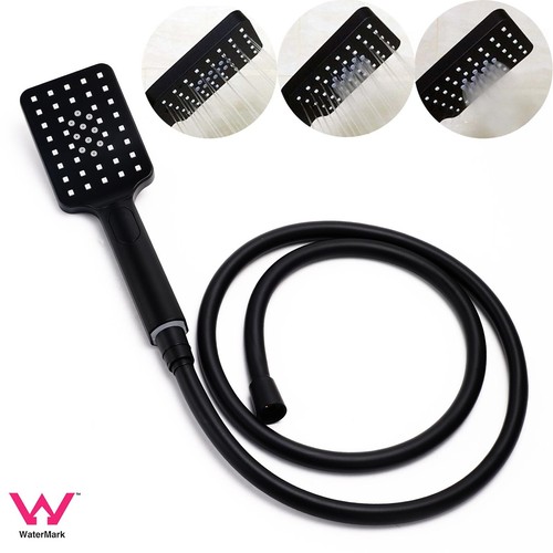 Matte Black Square Bathroom Wall Spout Basin Mixer Tap Shower Head Grate Waste - Picture 93 of 198