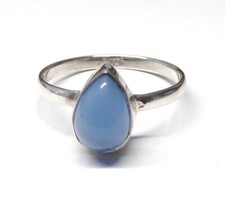 Blue Chalcedony Ring 925 Sterling Silver Ring Handmade Ring Birthday Gift Ring