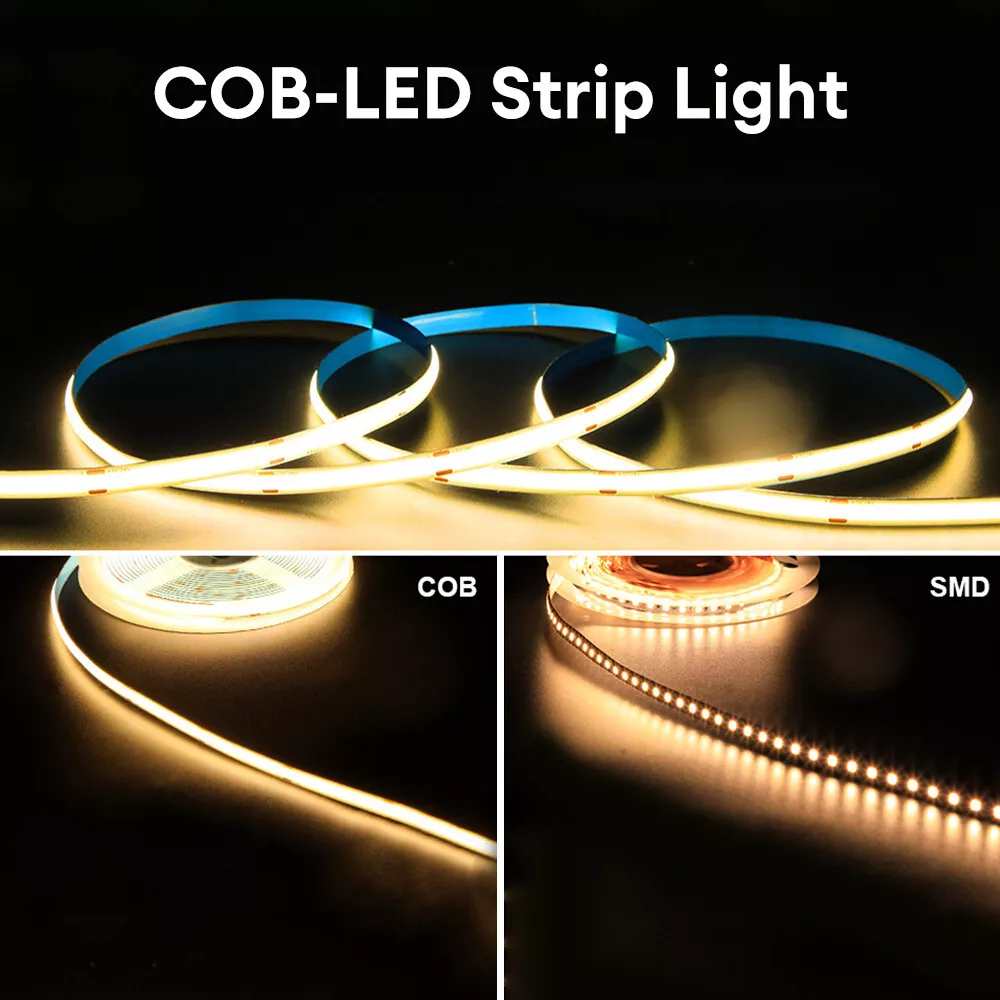 COB LED Strip Light Flexible Tape Lights Home DIY Lighting Warm