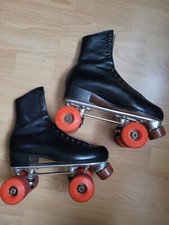 CHICAGO TROPHY CUSTOM LINE VINTAGE RIEDELL ROLLER SKATES WOMENS Size 6 Black