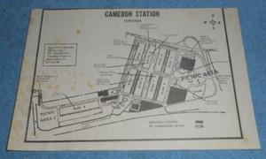 1970s Defense Logistics Agency Cameron Station Alexandria VA Diagram Map Print