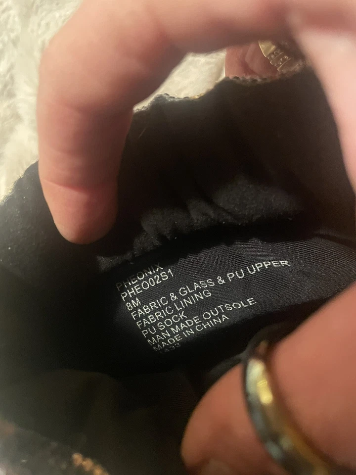 Botas de combate Steve Madden Phoenix para mujer talla 8M con tachuelas de cristal Foto 4 de 4