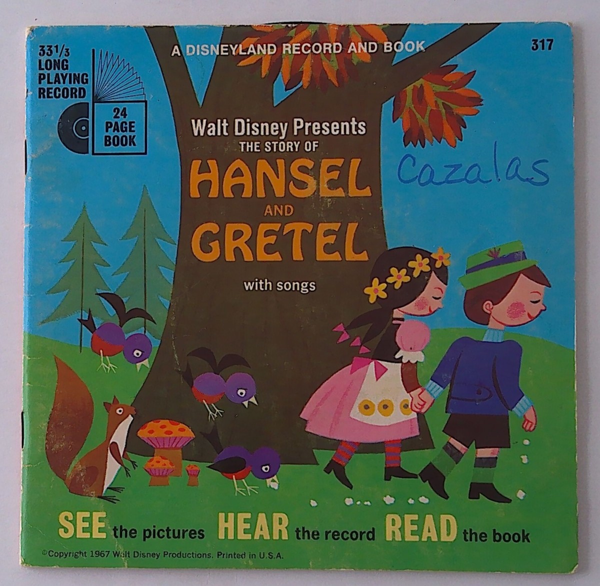 Disney Hansel and Gretel 33 1/3RPM Record and Book | eBay