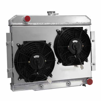 3Rows Radiator Shroud Fan For 1972-86 Jeep CJ CJ5 CJ7 Chevy Small Block Swap V8