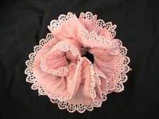 STEEL GRAY LACED SCRUNCHIE - ELEGANT UNIQUE CUTE