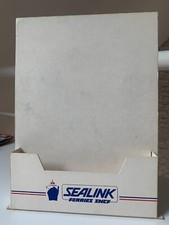 Vintage Présentoir publicitaire en carton de la compagnie SEALINK SNCF Car ferry