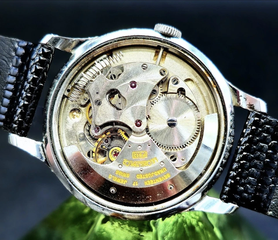 "Винтажные автоматические редкие мужские часы LECOULTRE ""Mystery Dial"" 1959 г. с коробкой и бумагами" - Изображение 2 из 4