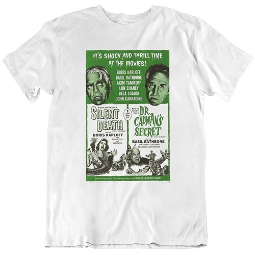 Silent Death and Dr. Cadman's Secret Horror Movie Poster Fan   T Shirt