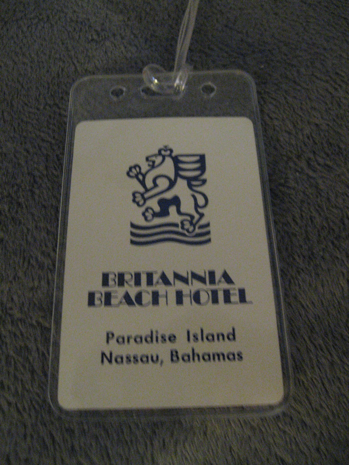 Britannia Beach Hotel Nassau Bahamas Vintage White Playing Card Luggage ...