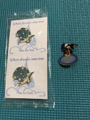 2 Disney WDW Tinkerbell ''Where dreams come true & Micky 2004 Nothing Can Stop Us