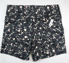 Core 10 Women's All Day Comfort Yoga Bike Short with Pocket Camouflage Green 3X
