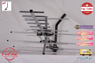 Advanced Yagi TV Antenna Outdoor 300 Mile for UHF VHF FM OTA Reception